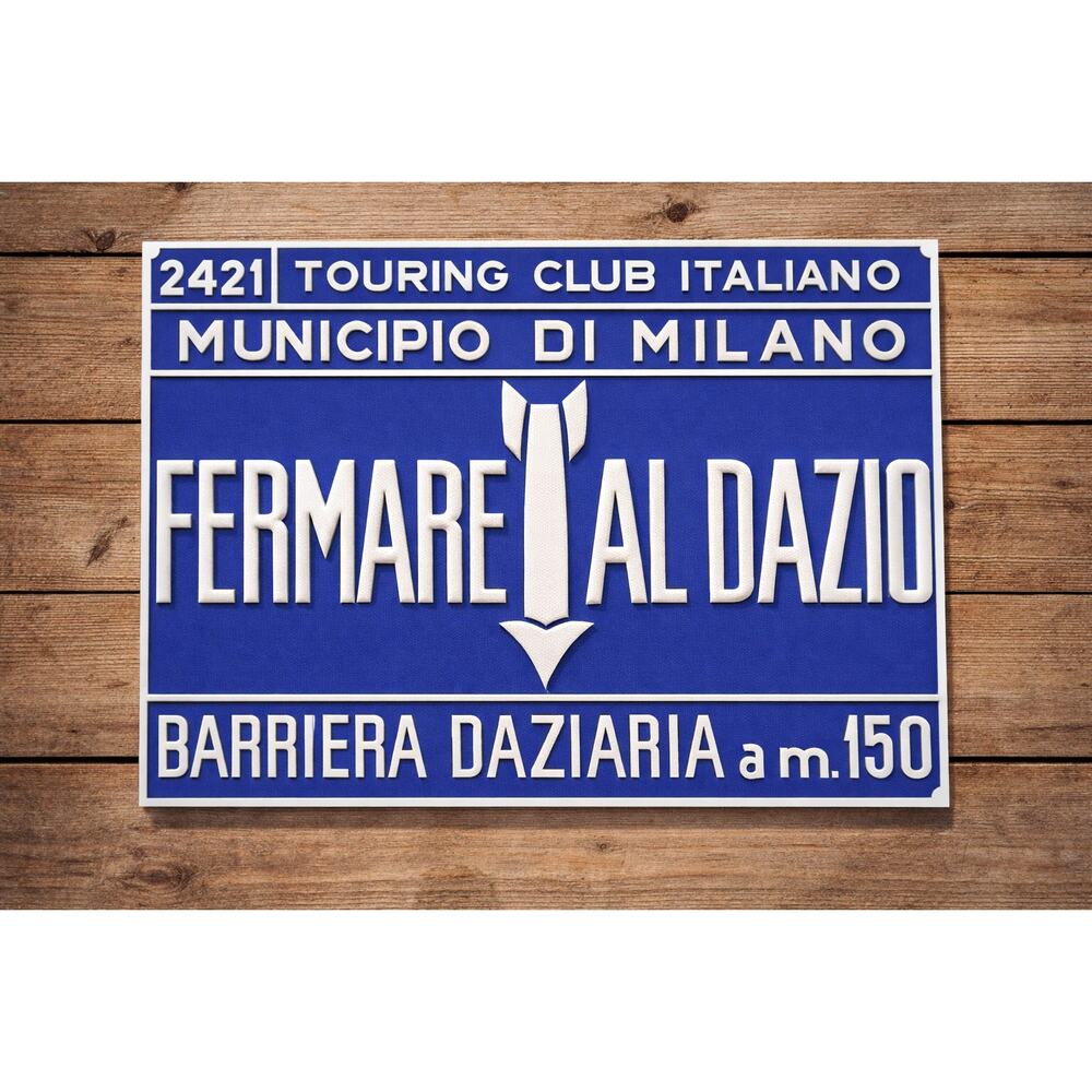 Touring Club Italiano Toll Road Sign Customs Milan Italy Street Highway Travel